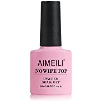 Los mejores  - AIMEILI No Wipe Top Coat Semipermanente Capa Superior Esmalte Semipermanente de Uñas UV LED Soak Off Uñas De Gel 10ml